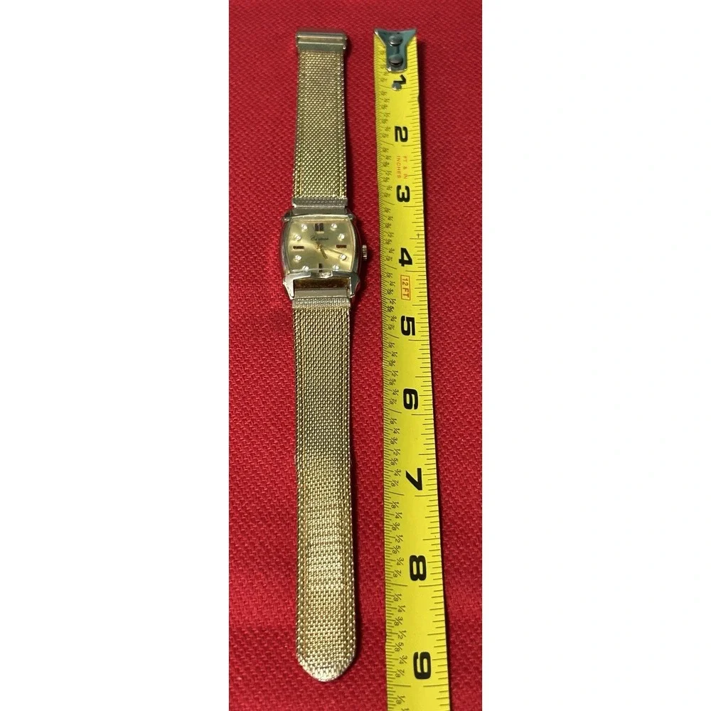 Vintage EASTMAN Diamond + Ruby Swiss Mens Watch Mechanical Hand Wind Read
